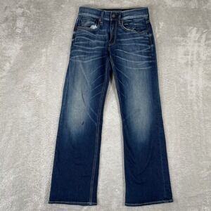 BKE Jake Bootleg Jeans Mens 29S (Fits 28x30) Blue Dark Wash Stretch Denim